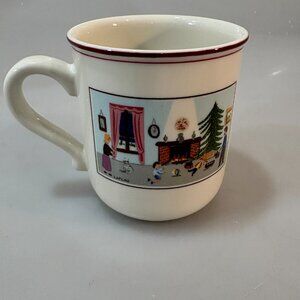 Villeroy & Boch Naif Porcelain Mug 10 oz Christmas Laplau Folk Art Luxembourg